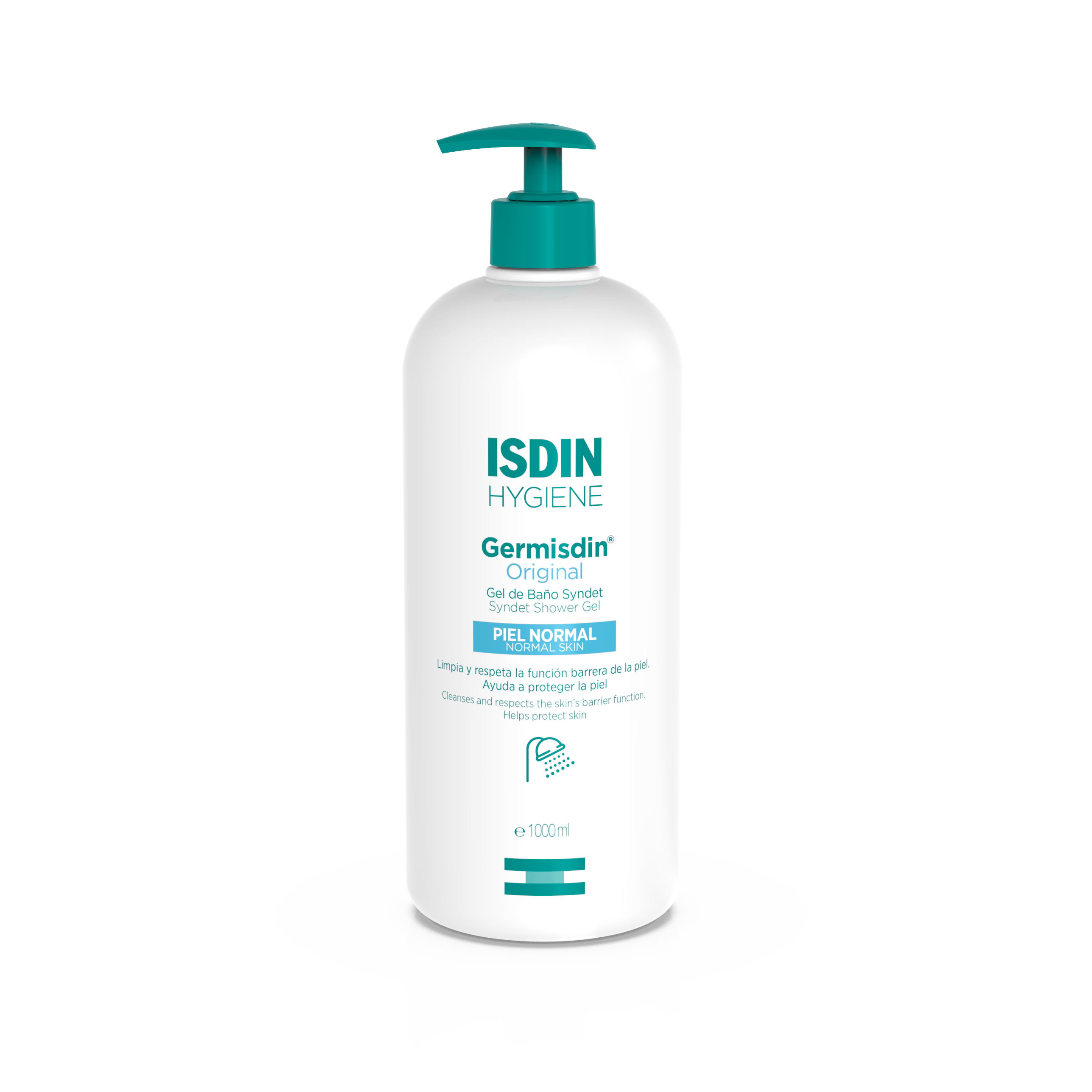 ISDIN Germisdin Original 1000ML- Gel corporal para higiene corporal e mãos, com pH fisiológico