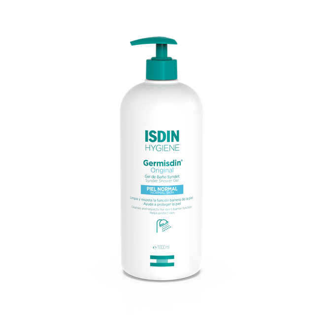 ISDIN Germisdin Original 1000ML- Gel corporal para higiene corporal e mãos, com pH fisiológico