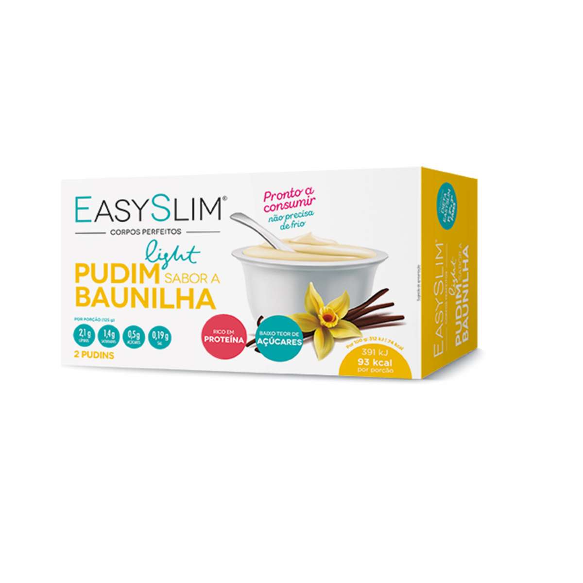 EASYSLIM PUDIM LIGHT BAUNILHA 125G X2