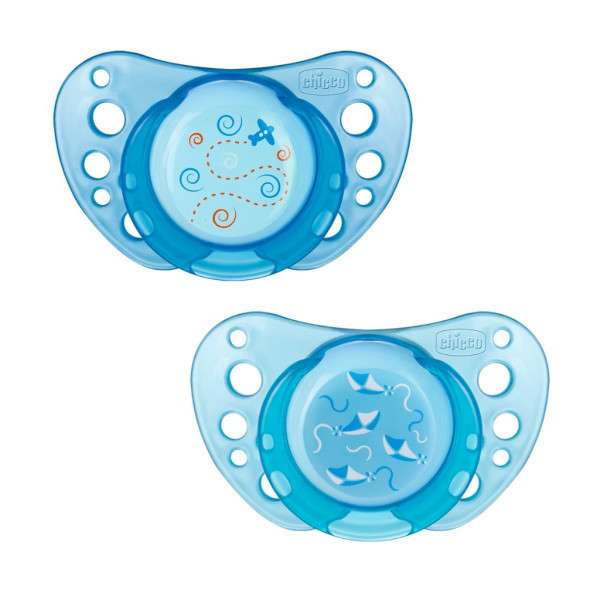 Chicco Physio Air Chupeta Silicone Azul 0-6M (2 unidades)