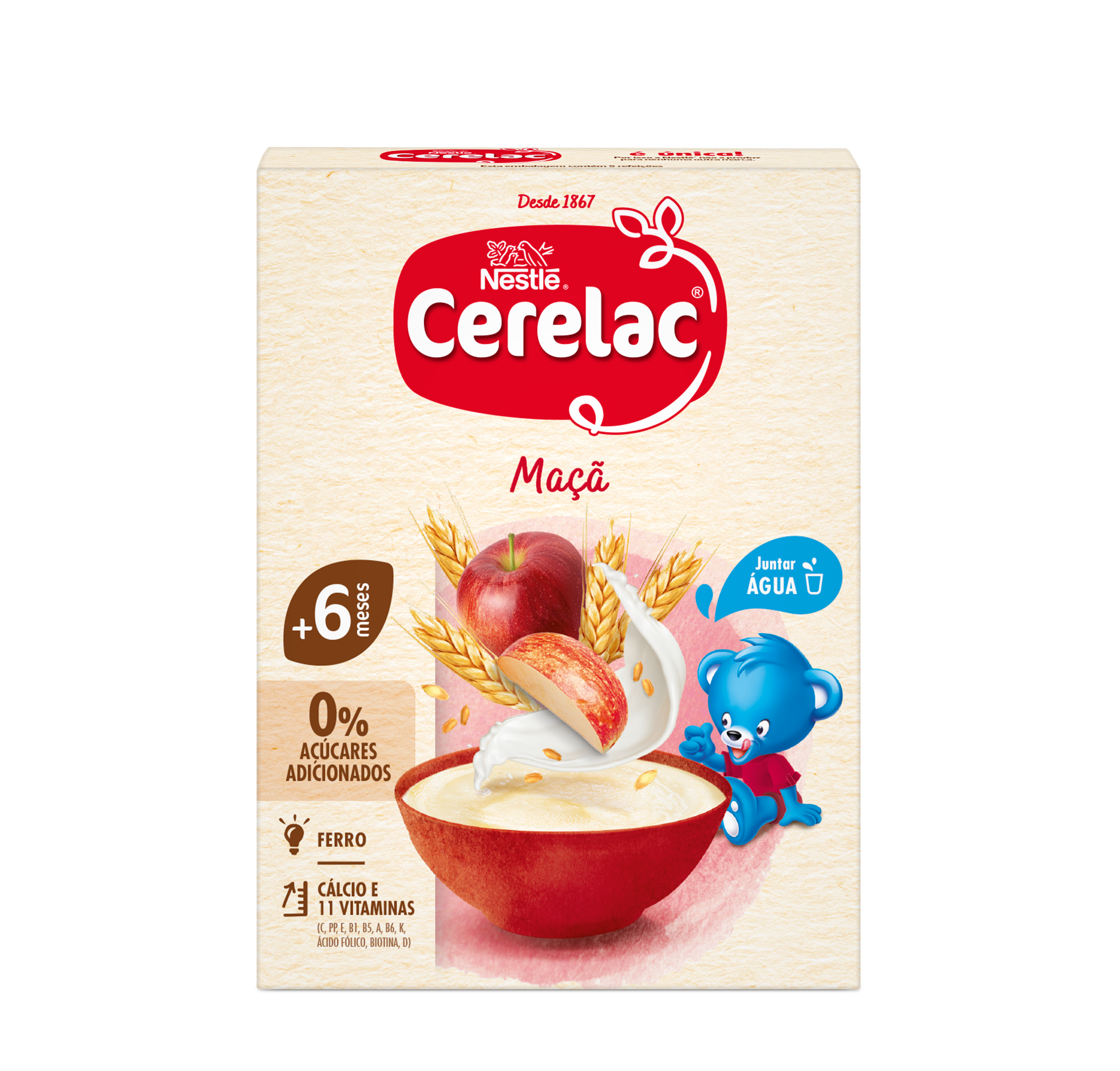 Nestlé Cerelac Farinha Láctea Maçã 6M+ 250g