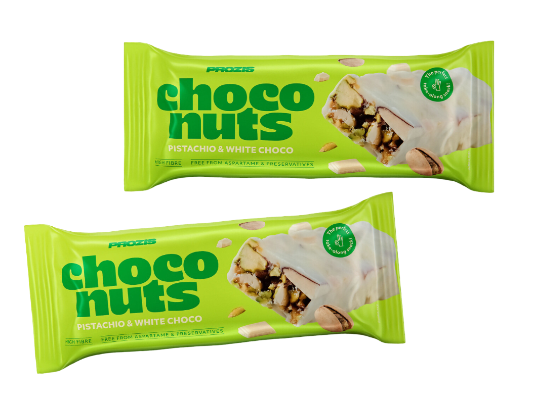 Prozis ChocoNuts Pistácio e Chocolate Branco 50g