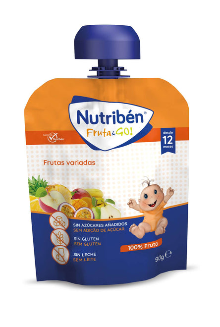 Nutribén Fruta & Go PuréFrutas Variadas +12M 90g