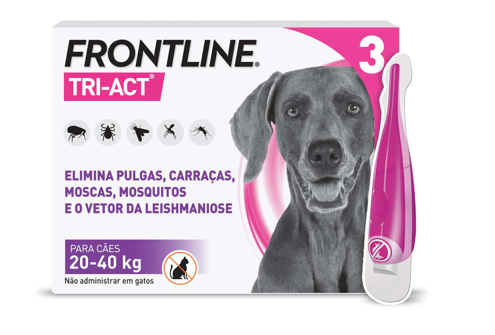 Frontline Tri-Act Antiparasitário Cão 20-40kg 3 unidades