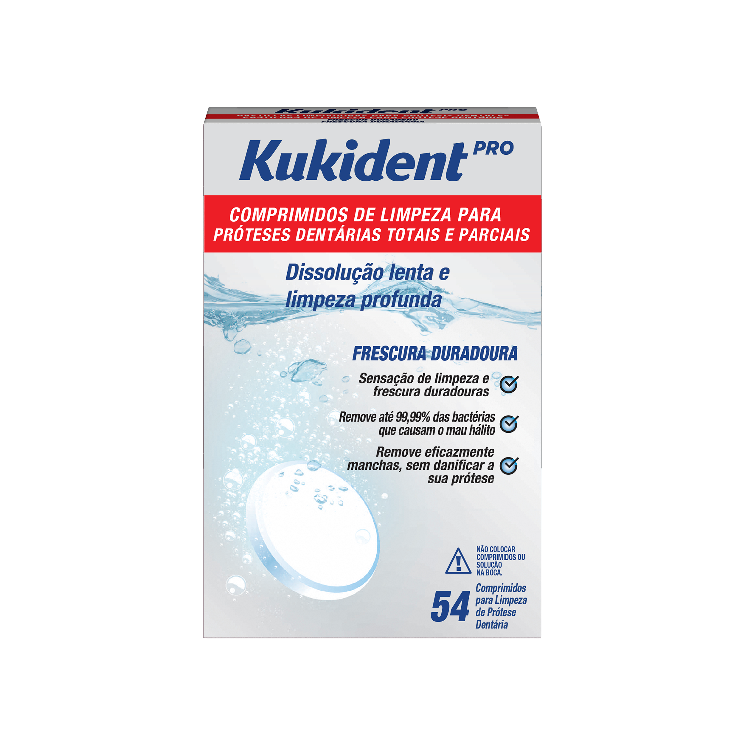 Kukident Pro Comprimidos Limpeza Prótese Dentária x54