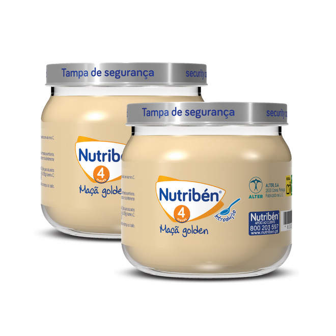 Nutribén Boião 4 Maçã Golden 2x120g