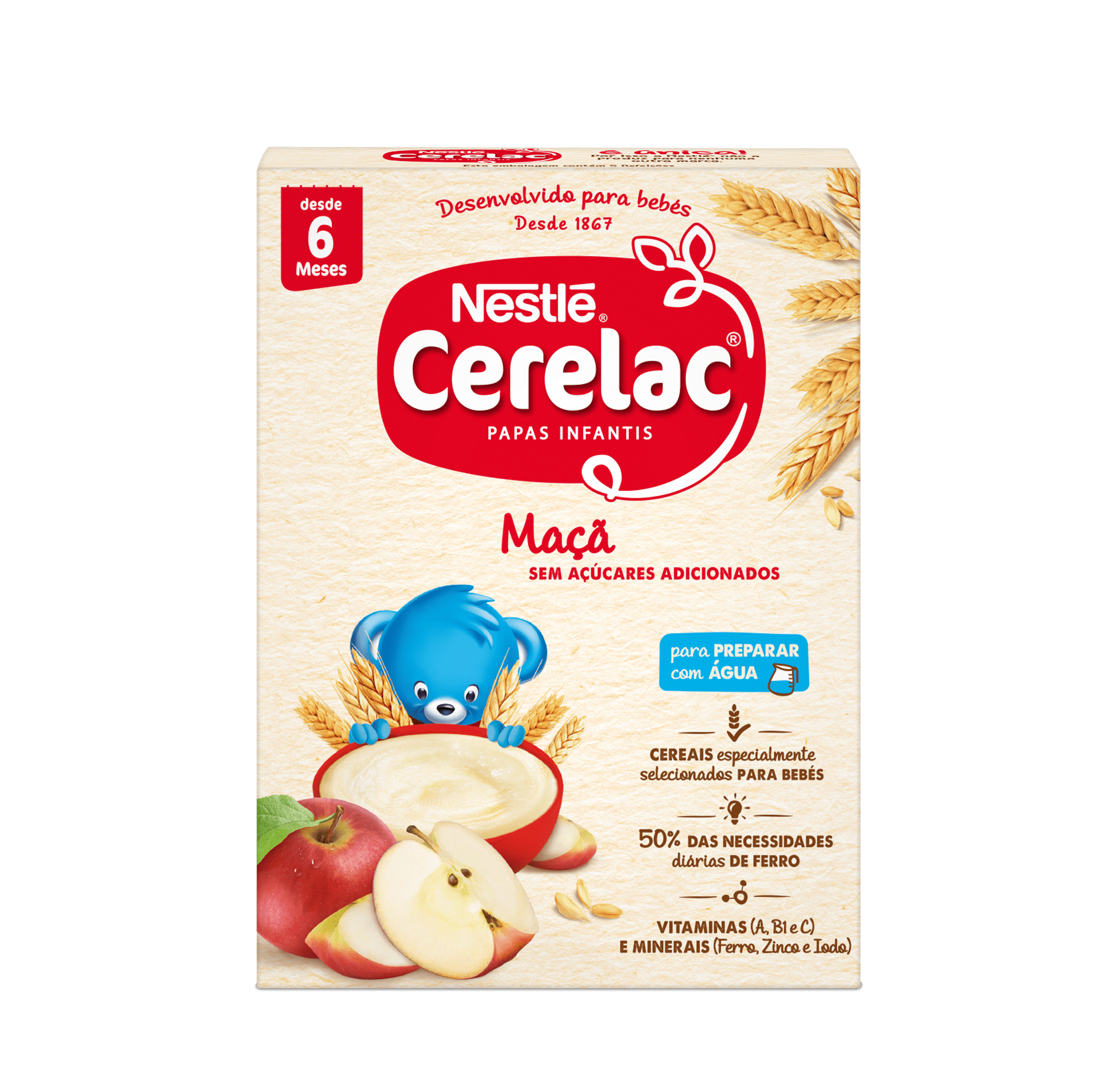 Nestlé Cerelac Farinha Láctea Maçã 6M+ 250g