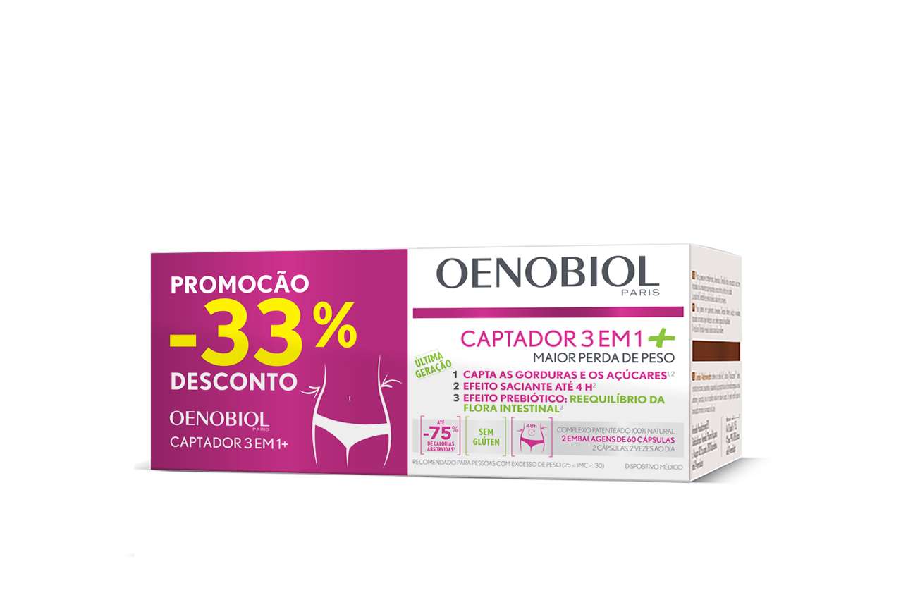 Oenobiol Captador 3 em 1 cápsulas (x60 unidades) DUO