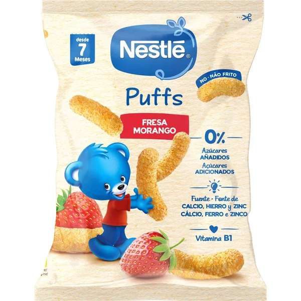 Nestlé Happy Puffs Morango 28g 12M+