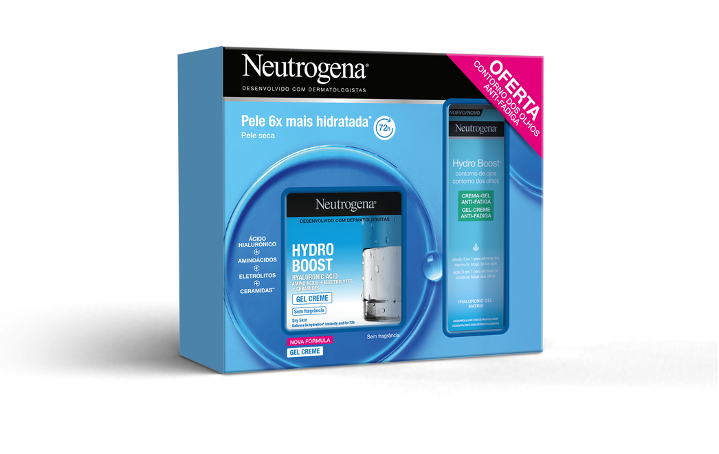 Neutrogena Hydro Boost Gel Creme 50ml com oferta de Creme Contorno de Olhos 15ml