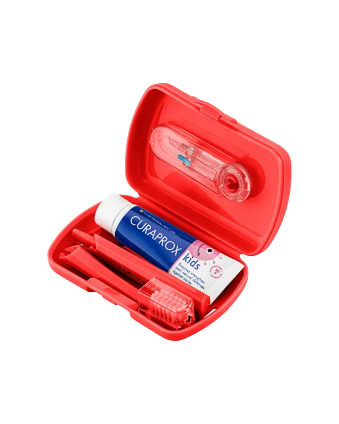 Curaprox Kids Kit Viagem Vermelho