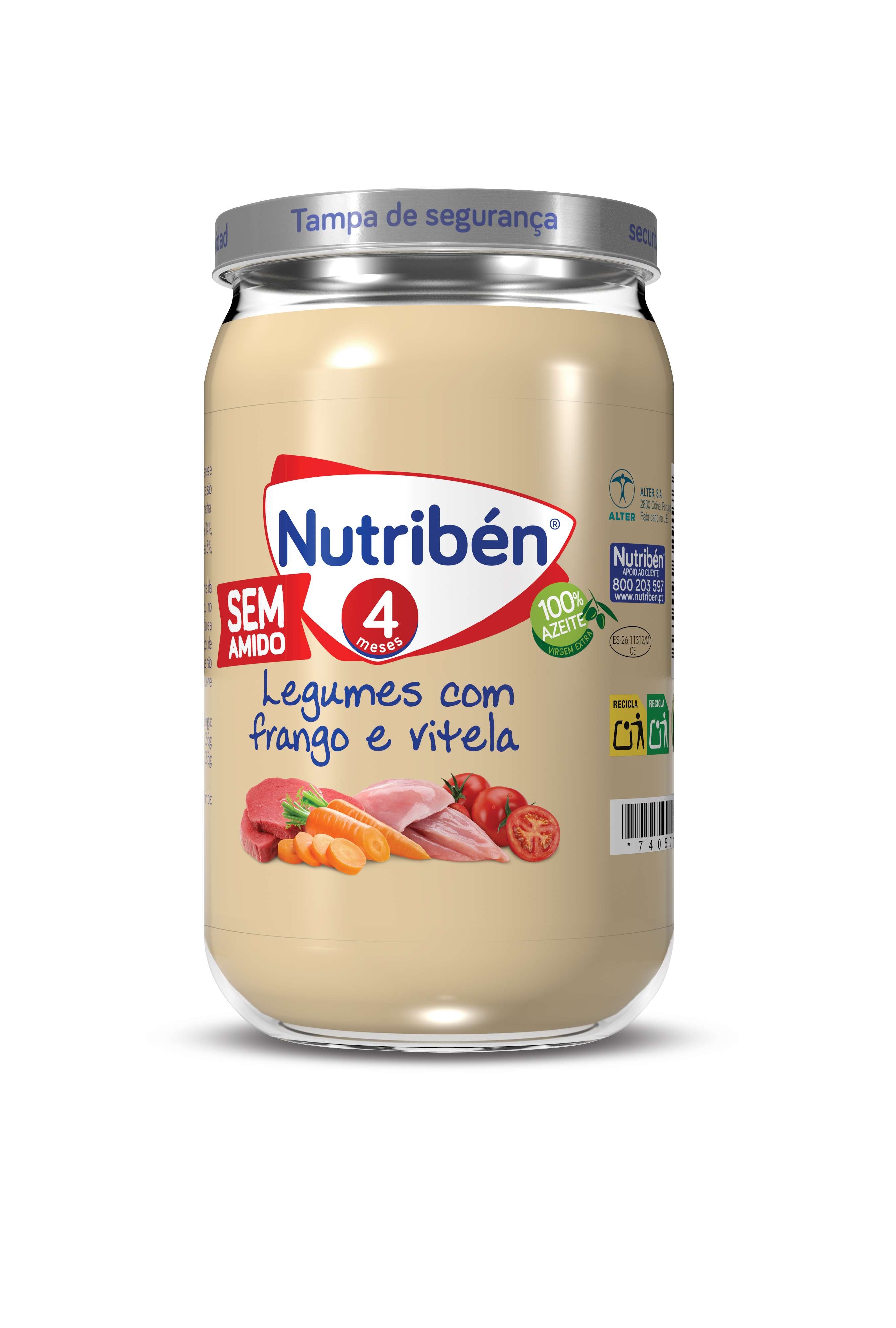 Nutribén 4 Meses Legumes C/ Frango E Vitela 235G