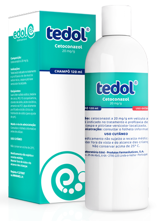 Tedol, 20 mg/g-120 mL x 1 champô frasco