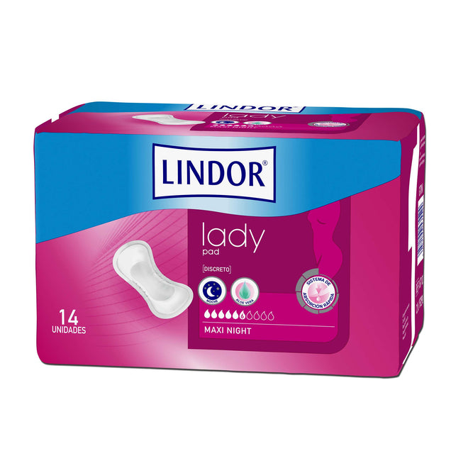 Lindor Lady Penso Maxi Noite 6 gotas x14 unidades