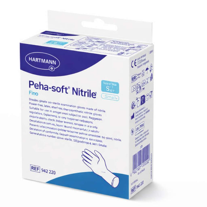 Peha-Soft Luva Exame Nitrilo Fino Tam.S x10