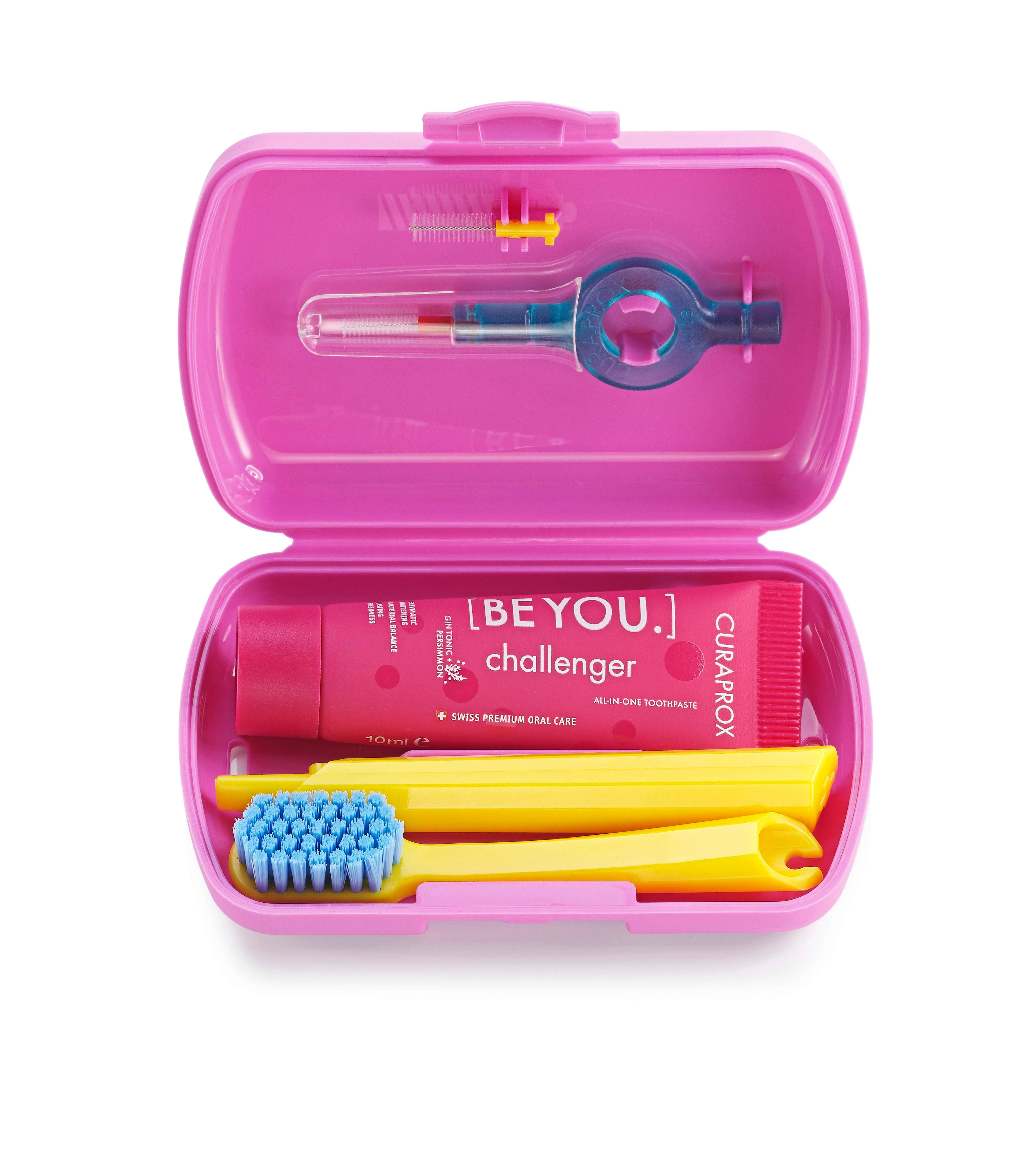 Curaprox Kit de Viagem Be You Challenger - Rosa