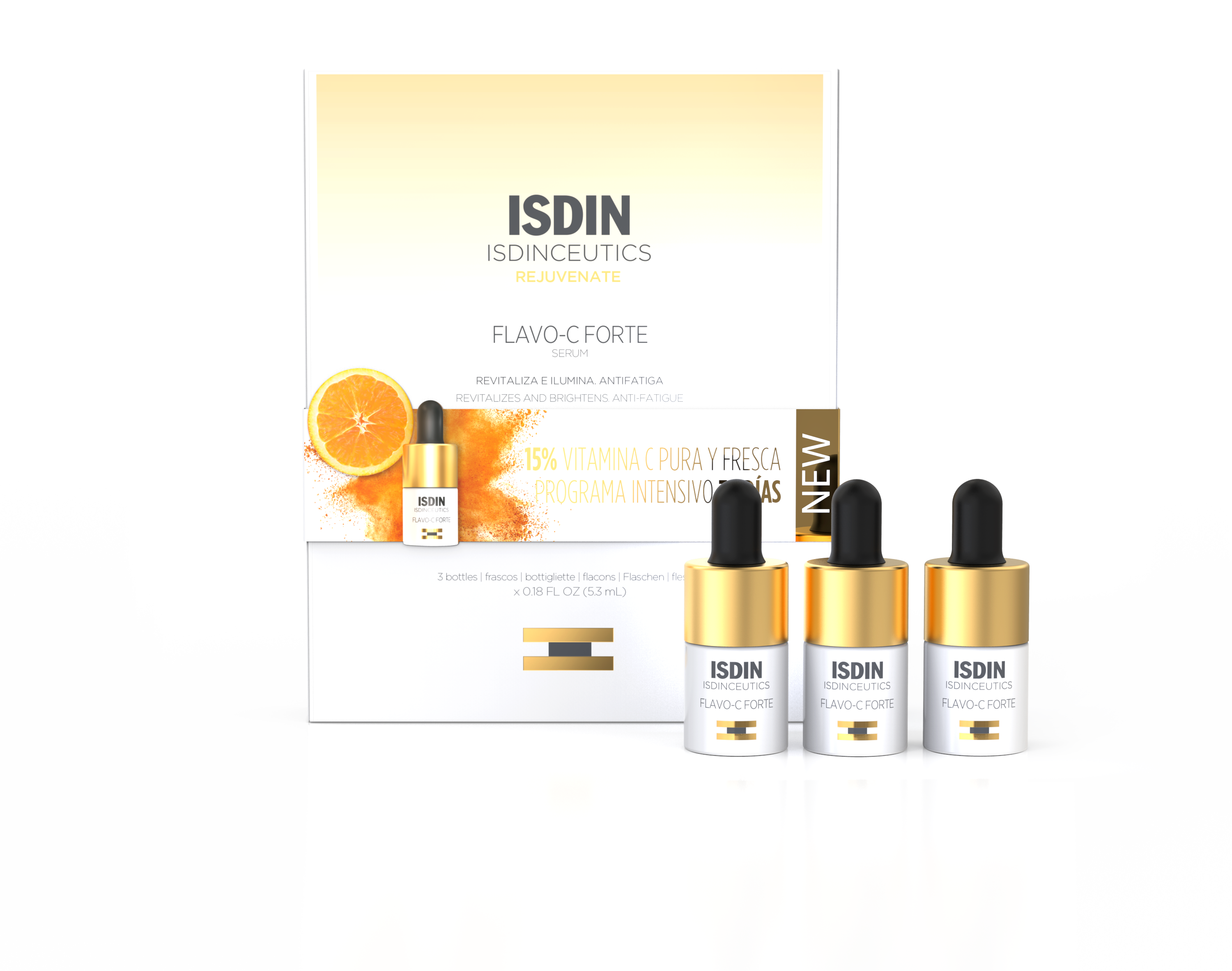 ISDIN Isdinceutics Flavo Cforte 3UX5, 3ML 15,9ML- Sérum antioxidante com 15% de vitamina c pura 