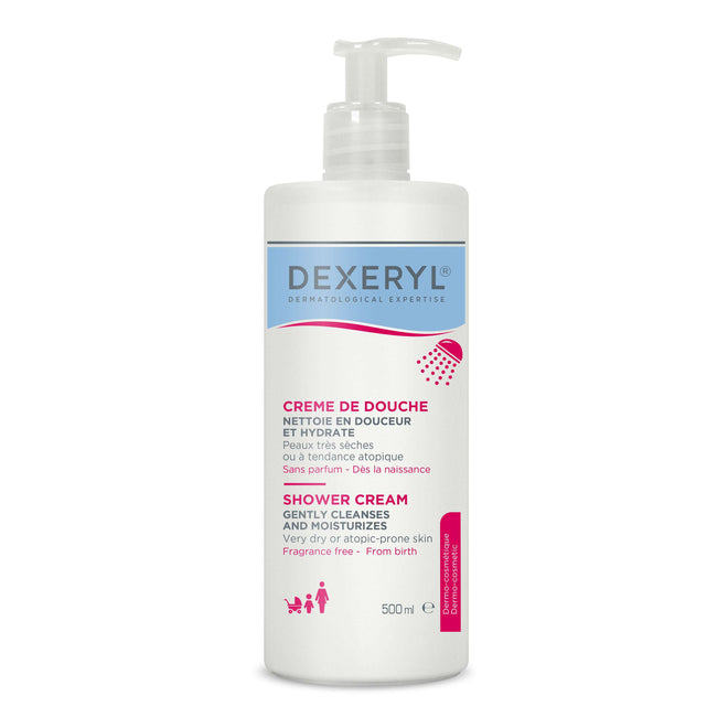 Dexeryl Creme de Duche Corpo e Rosto Pele Muito Seca e com tendência atópica 500 ml