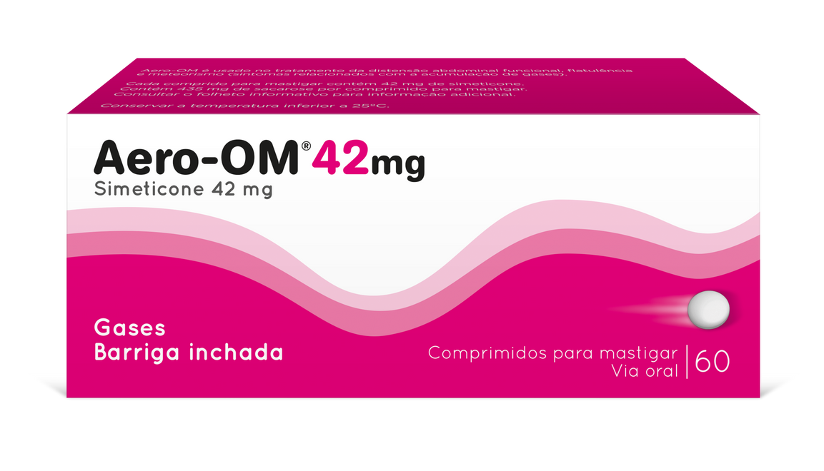 Aero-OM, 42 mg (x60 comprimidos mastigaveis)