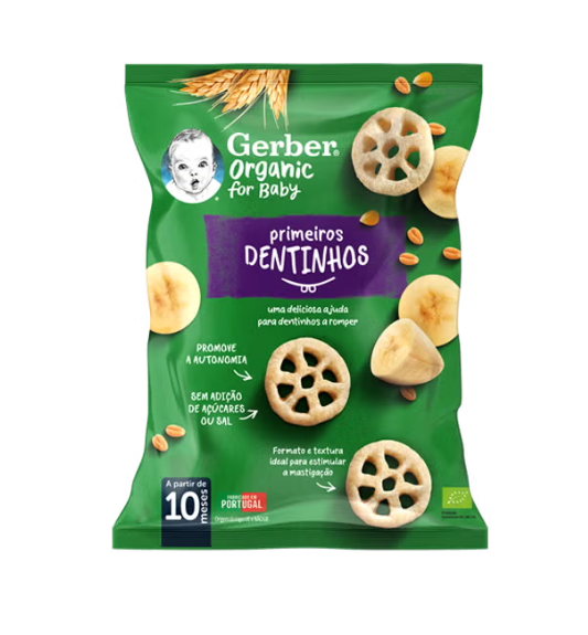 Gerber Organic Primeiros Dentinhos Snack Banana 28g