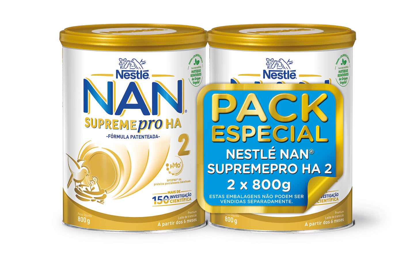 Nan Supreme Pro HA 2 Pack Leite de Transição 800g x2