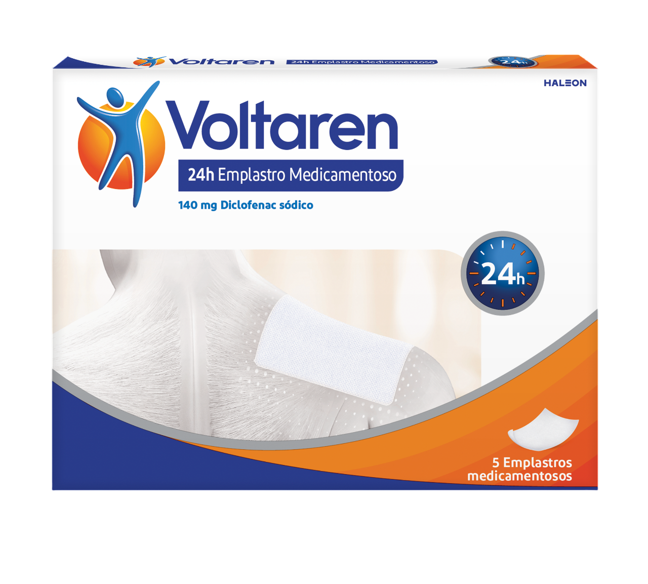 Voltaren 24H , 140 mg Saqueta 5 Unidade(s) Emplastro