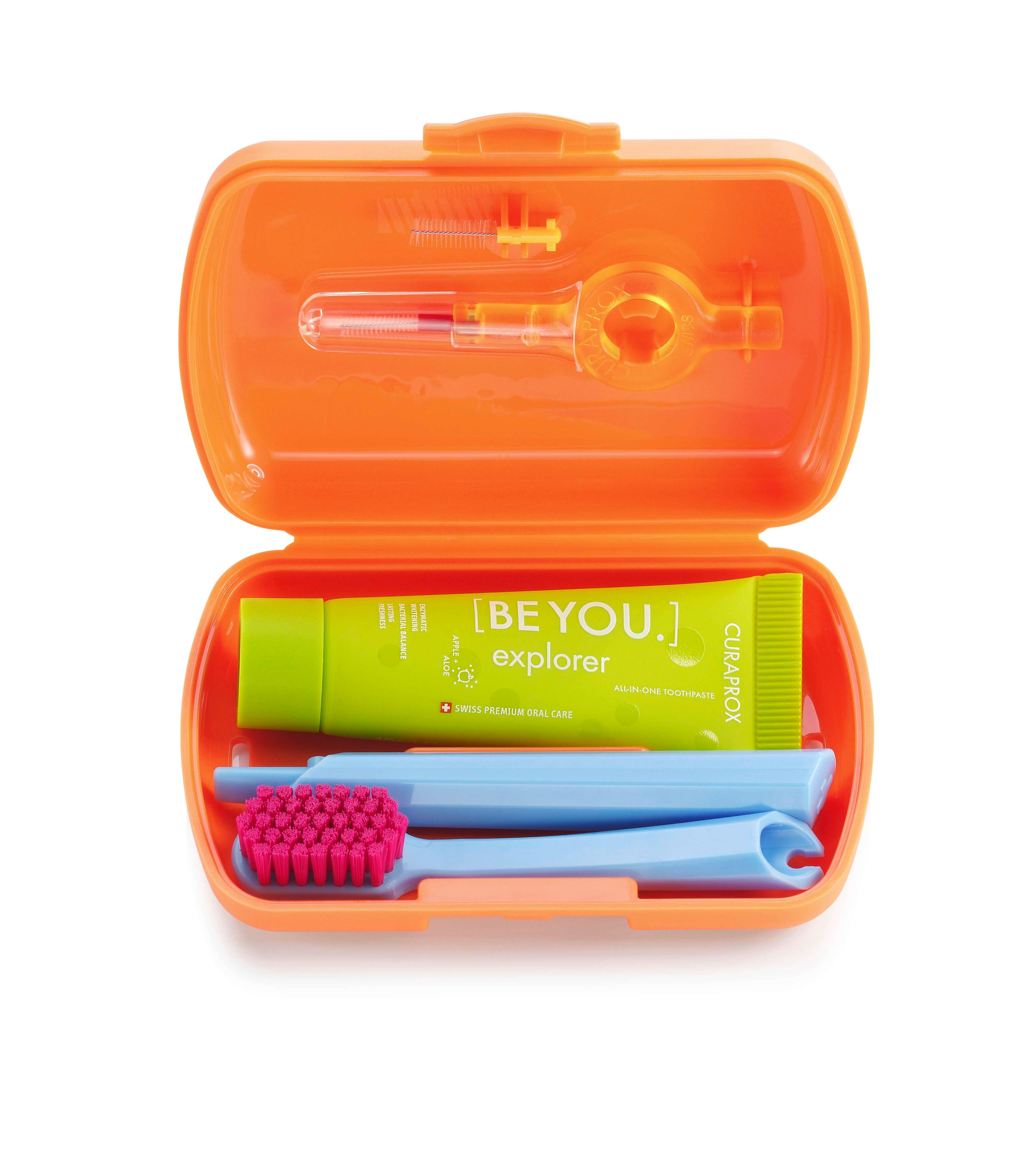 Curaprox Kit de Viagem Be You Explorer  -Laranja