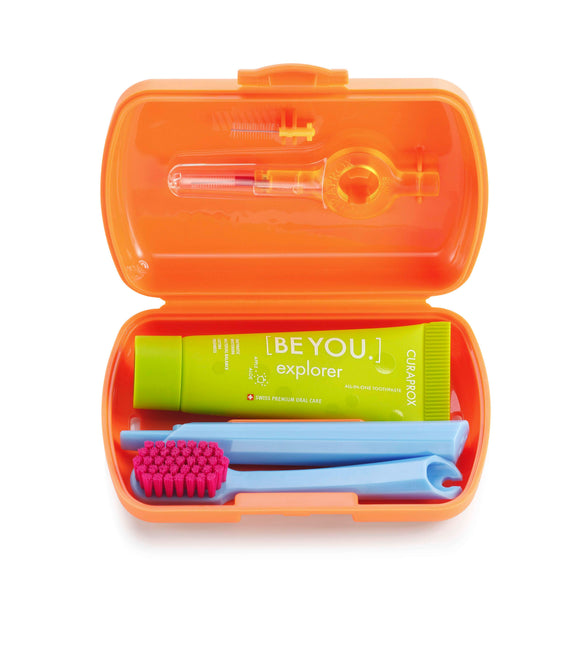 Curaprox Kit de Viagem Be You Explorer  -Laranja