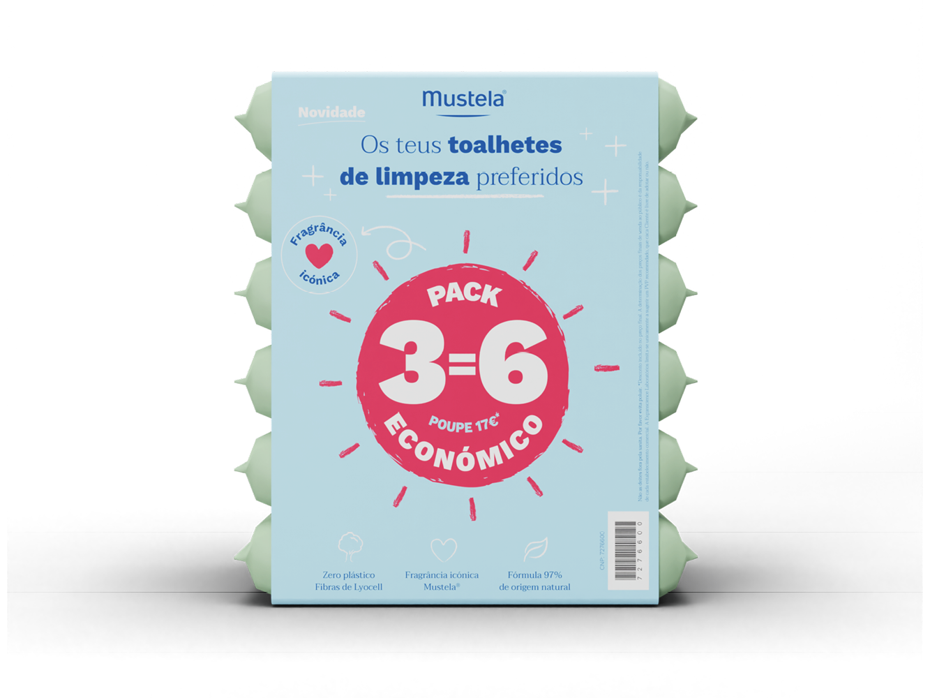 Mustela Bebe Toalhitas Perfumadas 6 x 60 Unidades