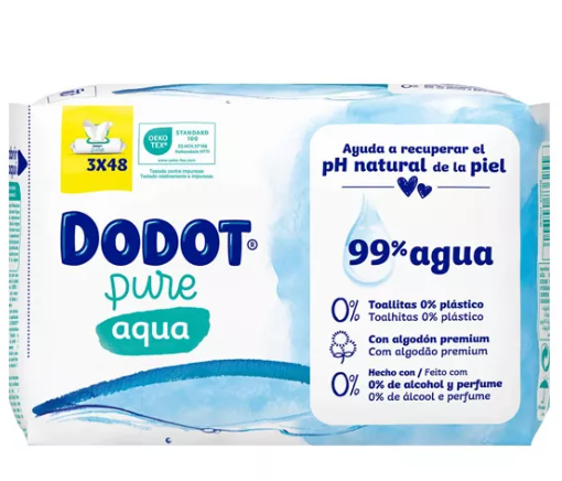 DODOT Aqua Pure Toalhita 0% Plástico 48x3