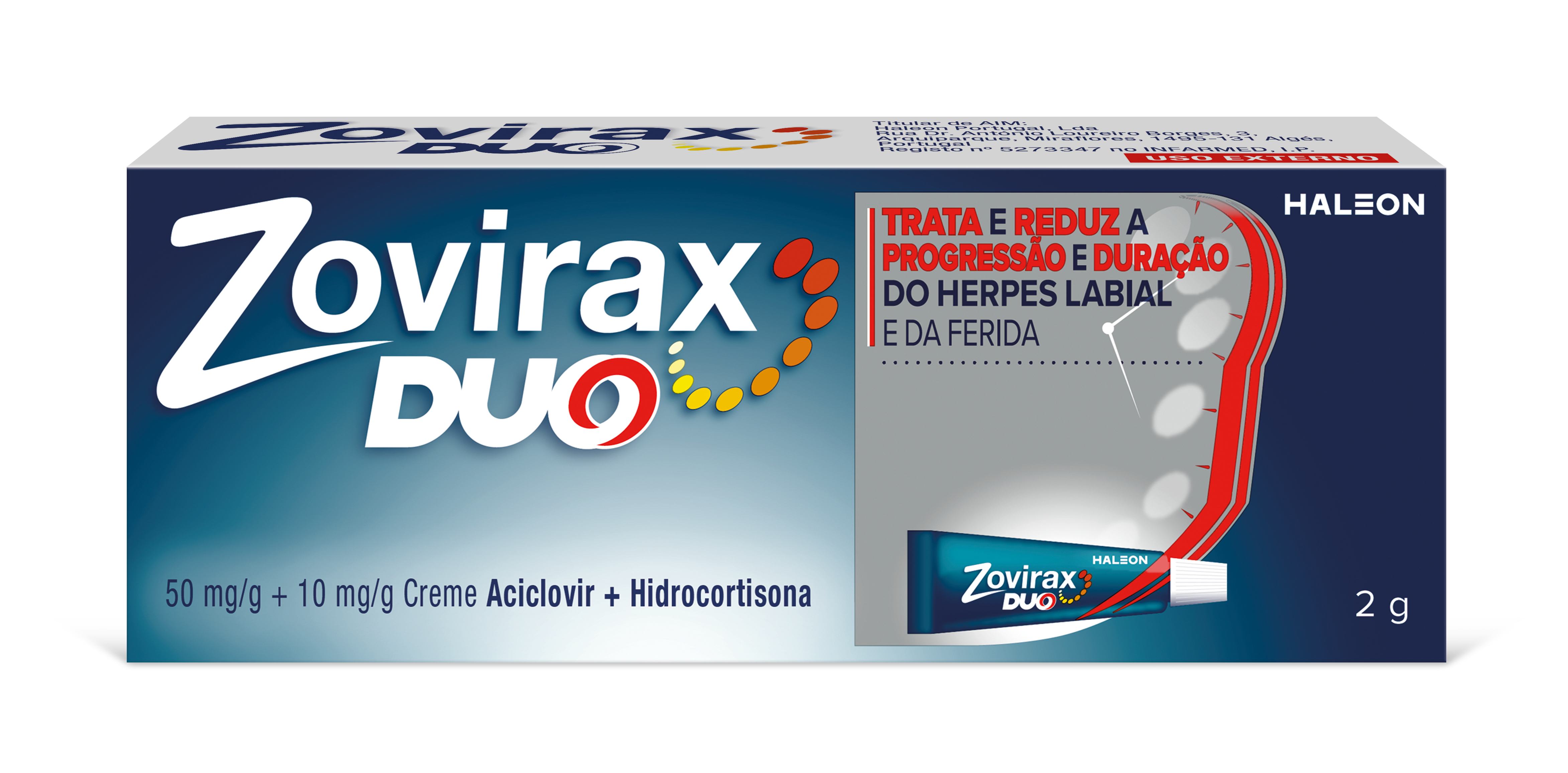 Zovirax Duo, 50/10 mg/g-2g x 1 creme bisnaga