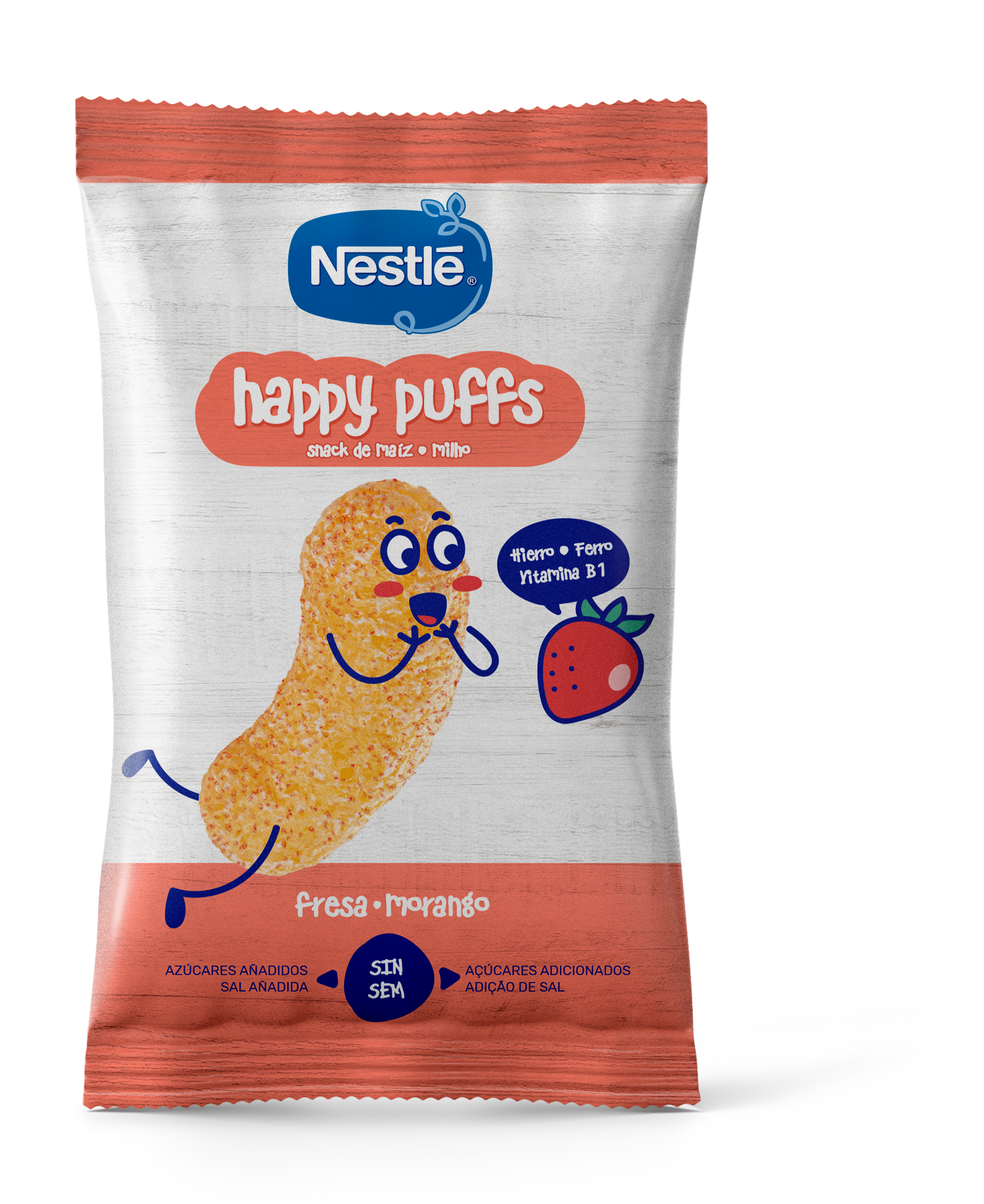 Nestlé Happy Puffs Morango 28g 12M+