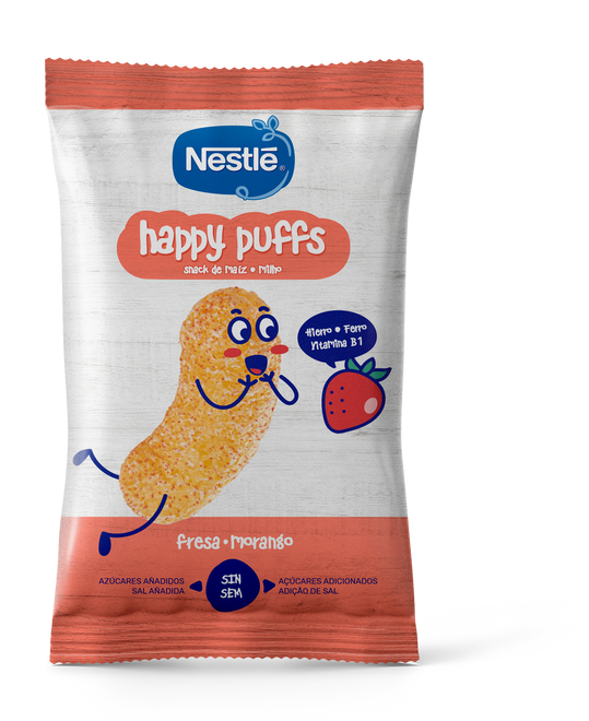 Nestlé Happy Puffs Morango 28g 12M+