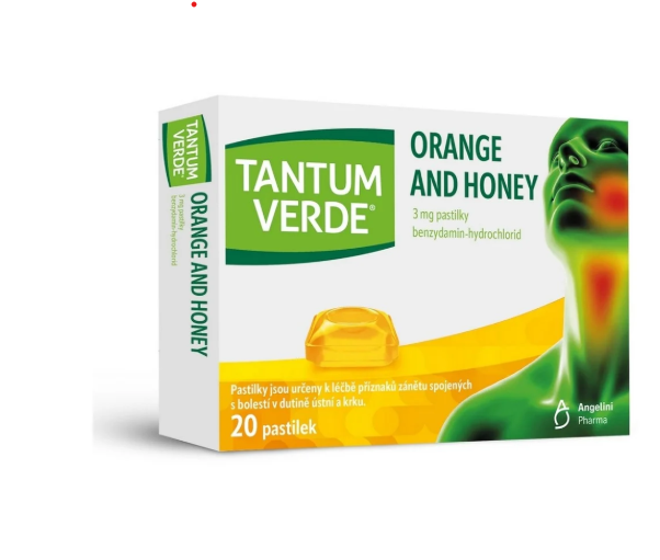 Tantum Verde Laranja-Mel 3MG 20 Pastilhas