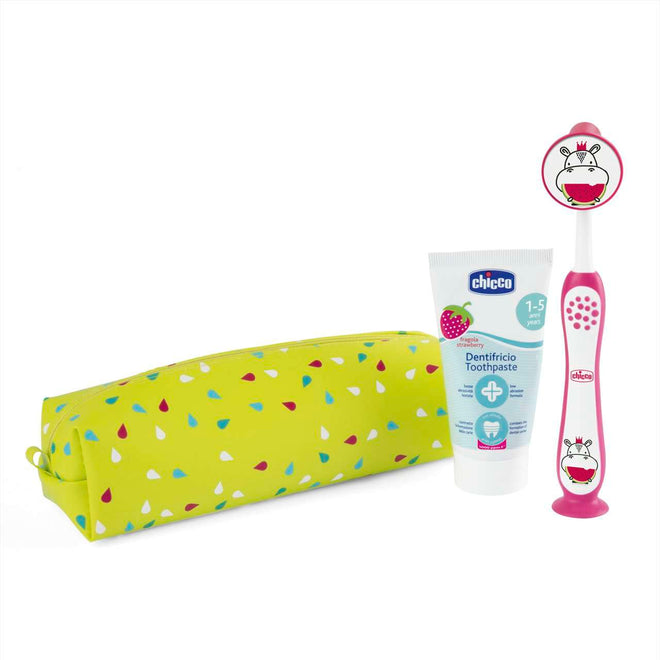 Chicco Conjunto Higiene Oral 3-6 Anos Hipopótamo