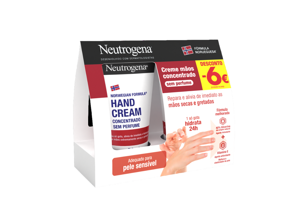 Neutrogena Mãos Creme Concentrado sem perfume 50ml x2 com desconto de 6€