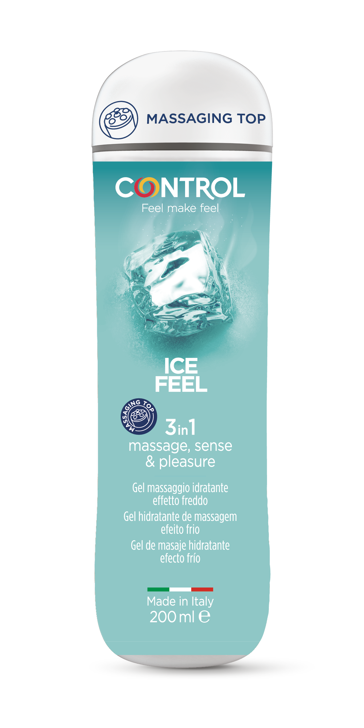 Control Gel Lubrificante de Massagem Ice Feel 3 em 1 200ml