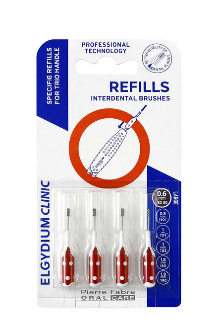 Elgydium Clinic Escovilhões Recargas Vermelho 4un.