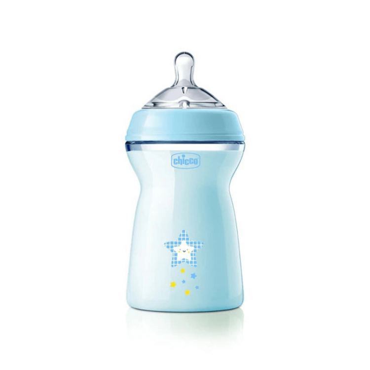 Chicco Biberão Natural Feeling Azul 6M+ 330 mL