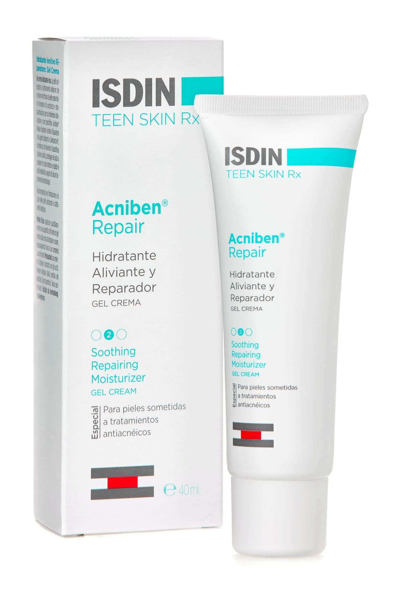ISDIN Acniben Repair Gel-Creme 40ml- Hidratante reparador para pele submetida a tratamentos anti-acneicos