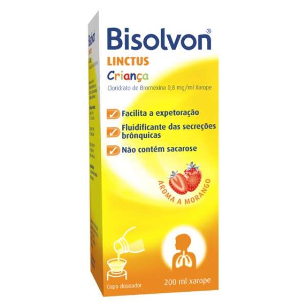 BISOLVON LINCTUS CRIANCA, 0,8 MG/ML-200ML X 1 XAR ML BROMEXINA