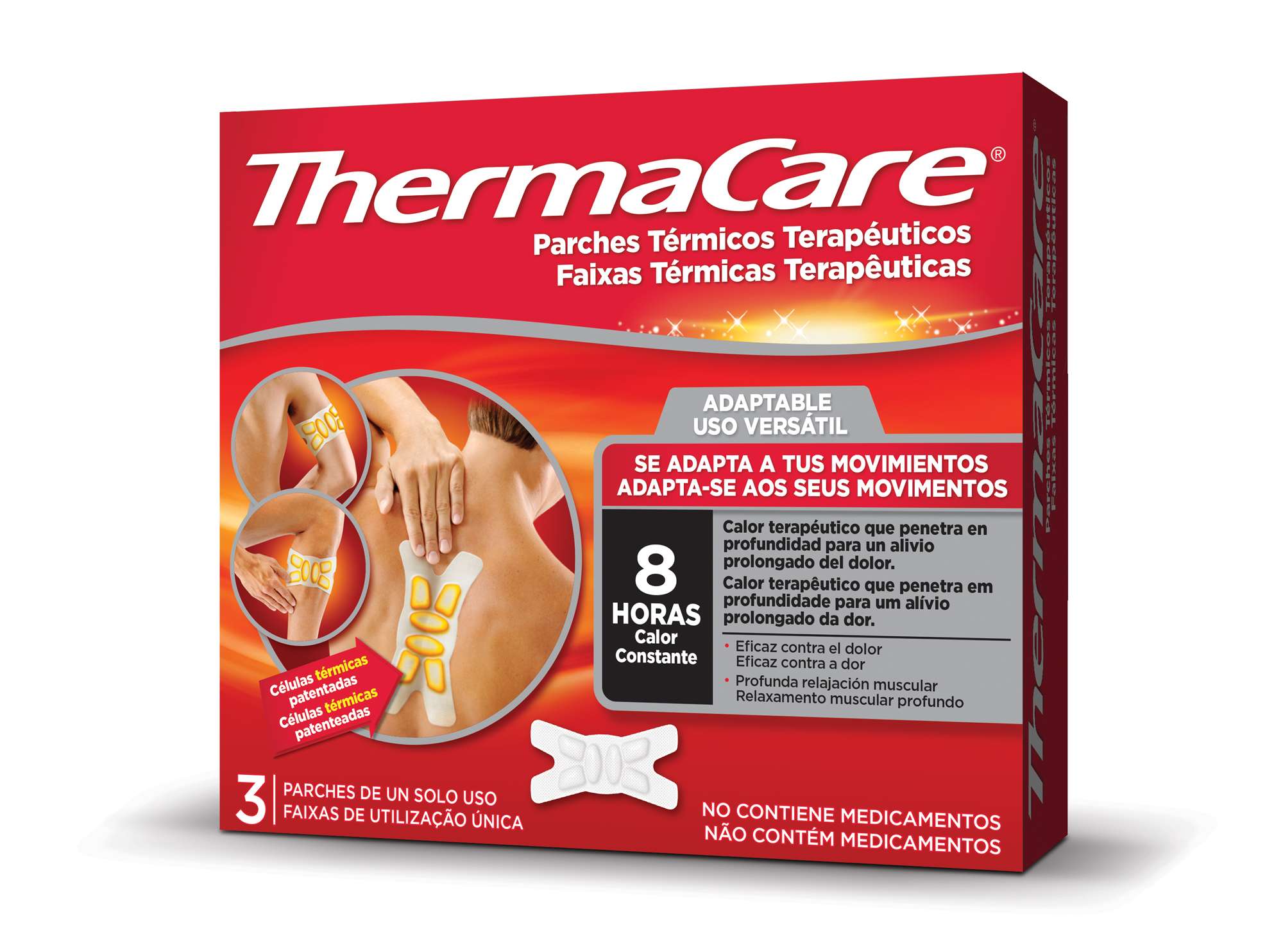 Thermacare Faixas Térmicas Uso Versátil x3