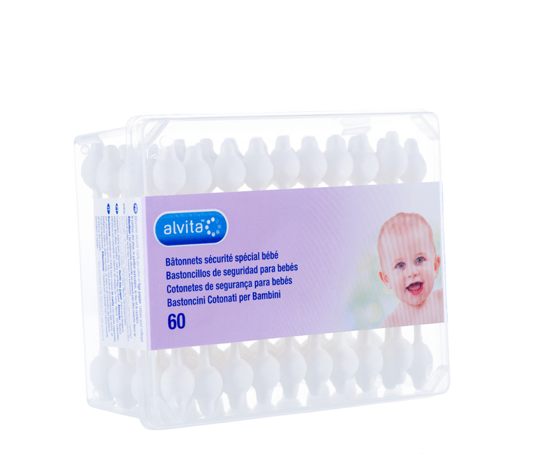 Alvita Cotonetes De Segurança Para Bebé 60 Unidades