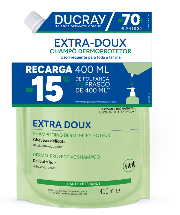 Ducray Extra Doux Champô Recarga 400mL