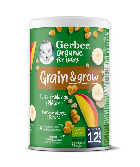 Gerber Organic NutriPuffs Manga e Banana +12M 35g