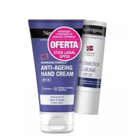 Neutrogena Creme de Mãos Anti-Ageing + Oferta Stick Labial