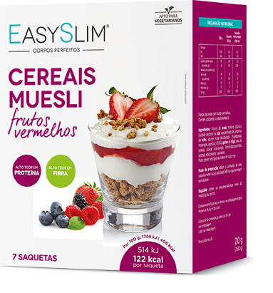 Easyslim Cereais Muesli Frutos Vermelhos 30gx 7 unidades