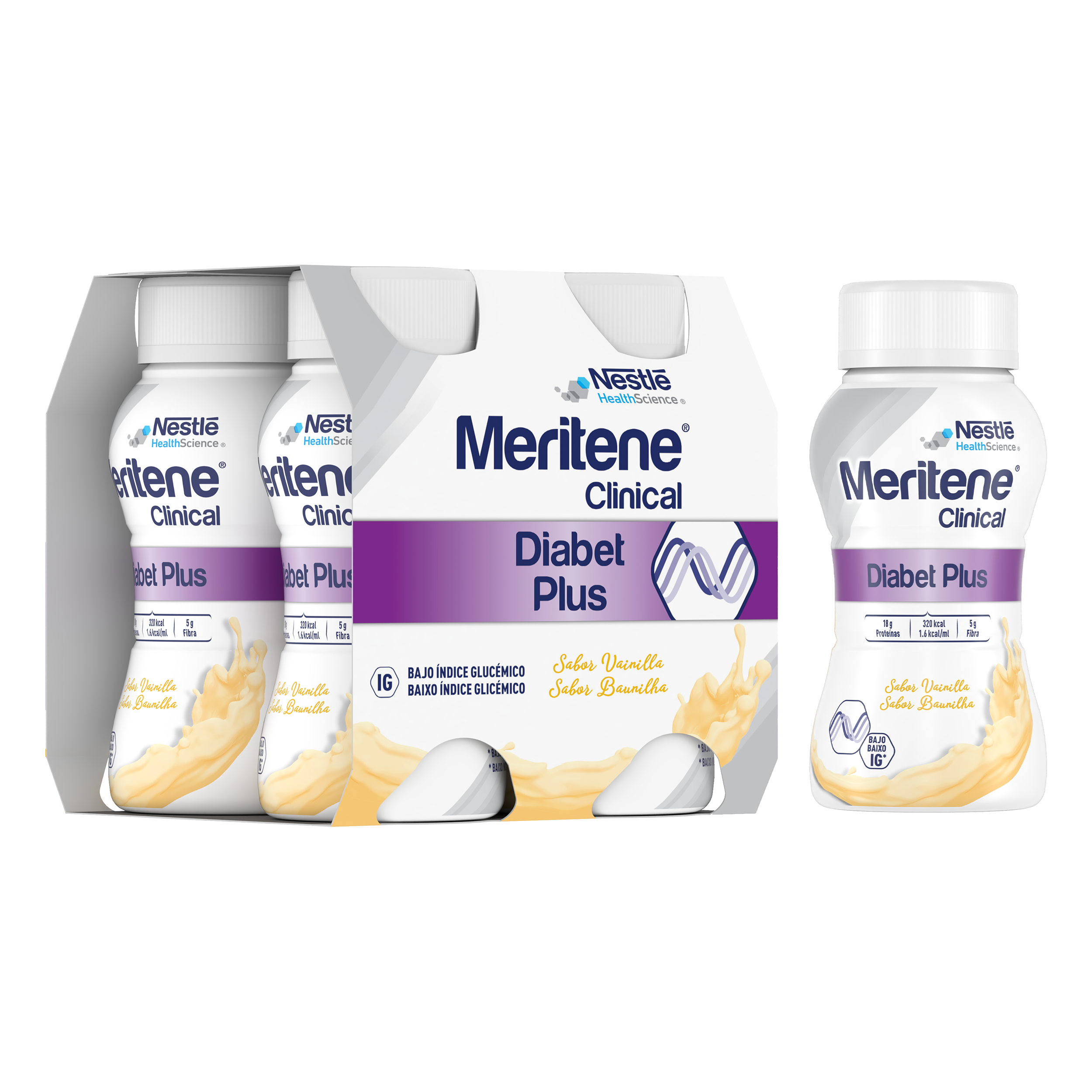 Meritene Clinical Diabet Plus Baunilha 200ml 4 Unidades