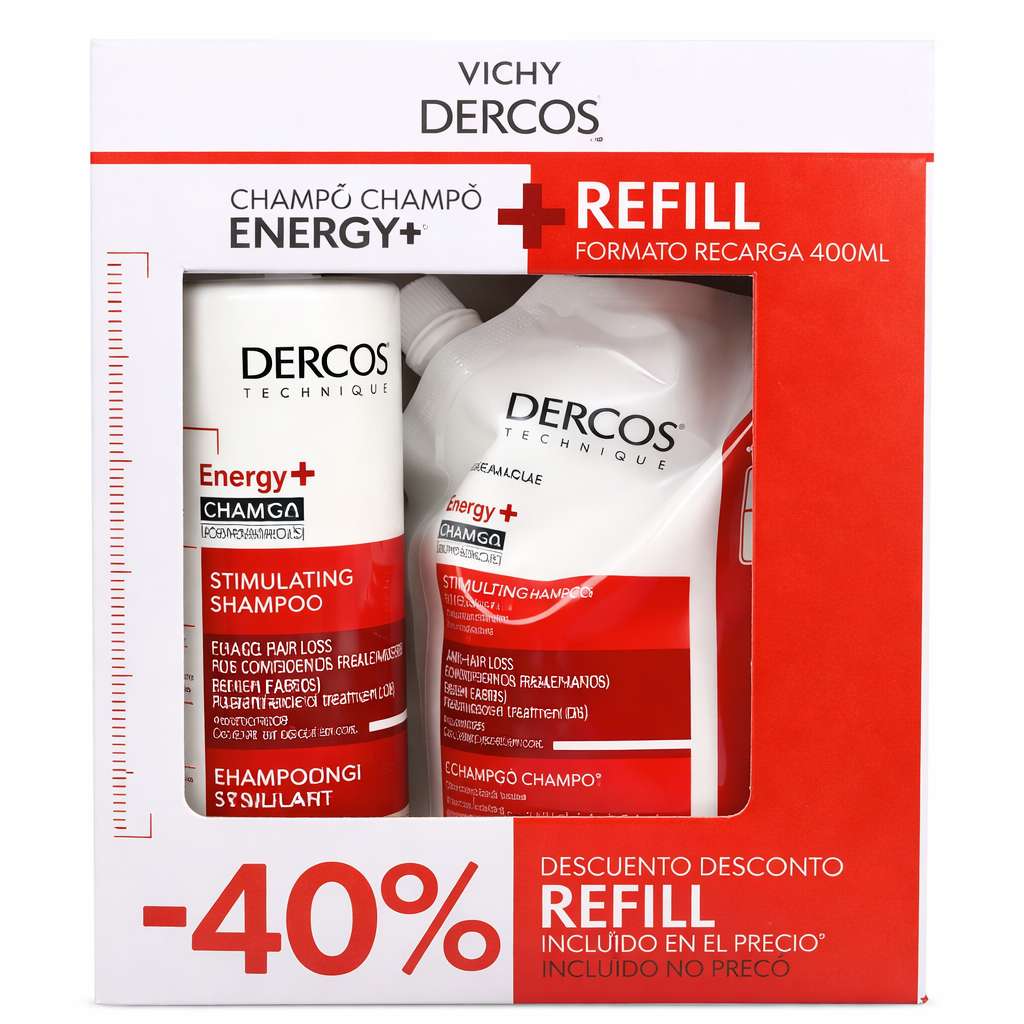 Dercos Estimulante Champo - 400ml + Refill 400ml