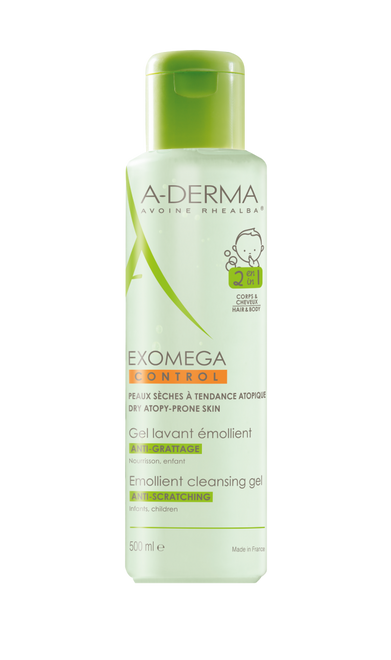 A-Derma Exomega Control Gel Corpo/Cabelo - 500ml